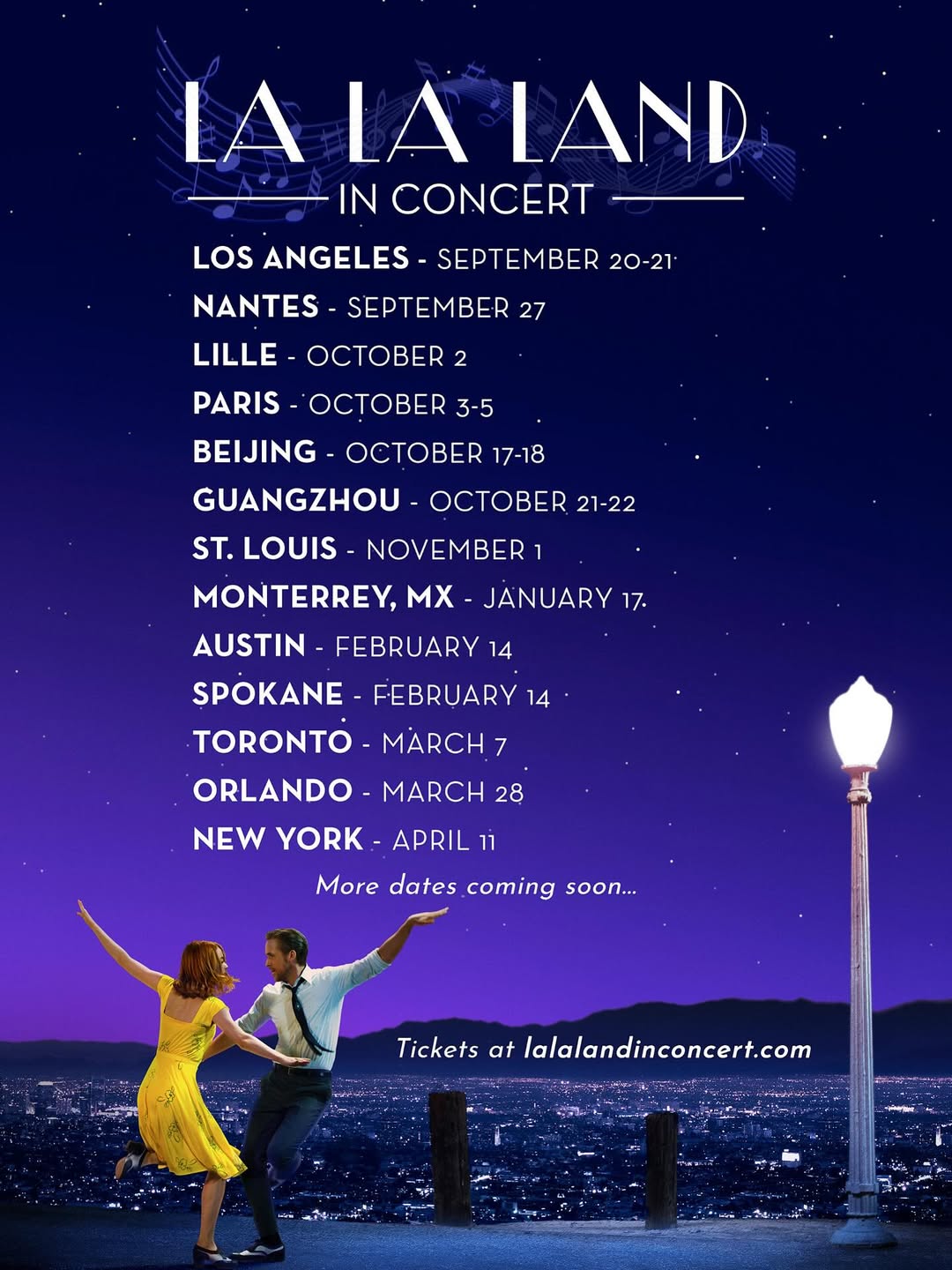 La La Land in Concert Tour Poster 2026–2027